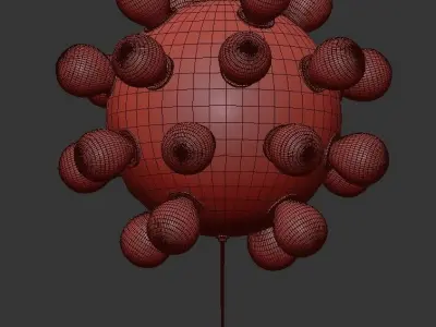 Sputnik gold sphere pendant light 3D model