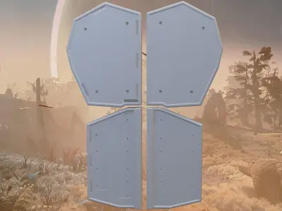 Sci fi Armour Back plates only 3D print model