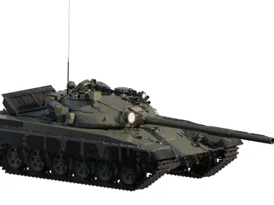  Detailed Tank T-72 3D model