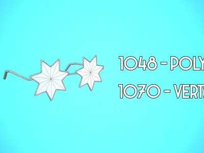 GLASSES 04 - CARTOON STYLIZED Low-poly 3D model