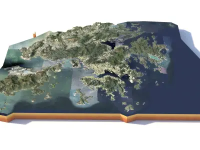 Hong Kong City China 3D model