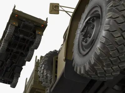  ZIL-131 6x6 Military Truck with Cargo Bed Olive 