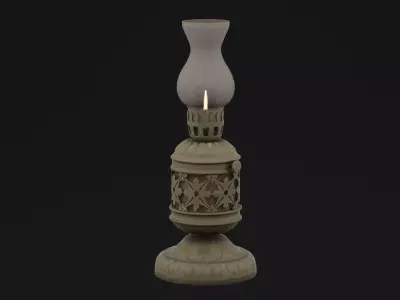 Classic Oil Lamp 3D model