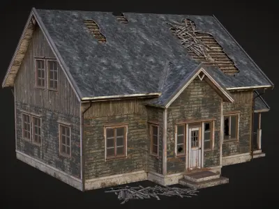 Haunted House Low-poly 3D model