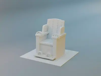 Torturer chair with metallic floor 3D print model