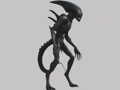 Xenomorph Stalker Low-poly 3D model