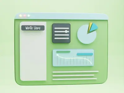 UI Frame Illustration 3D model