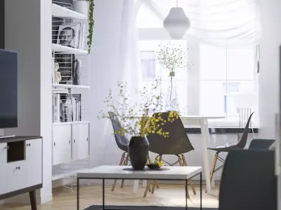 Scandinavian house 3D model get