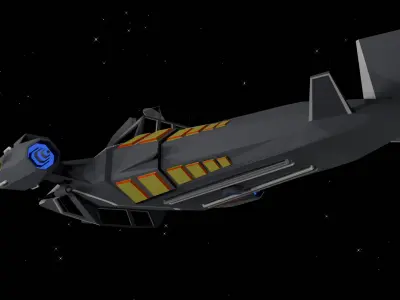 artymus 2055 B2 spaceship Low-poly 3D model