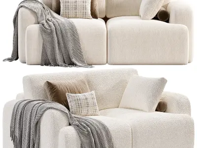 Bonent Sofa Low-poly 3D model