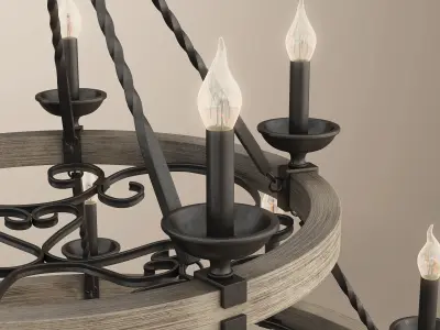 Kichler Taulbee 15 Light Chandelier 3D model