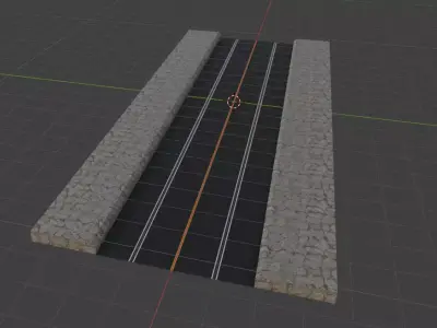 FREE ROAD  Free low-poly 3D model