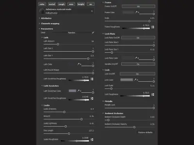 Rolling Shutter Substance PBR material and textures Texture