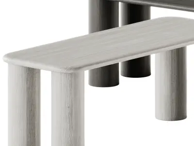 PAUSE Bench Medium and Big by Found 3D model