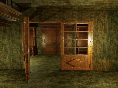 Vintage Three Rooms House  3D model