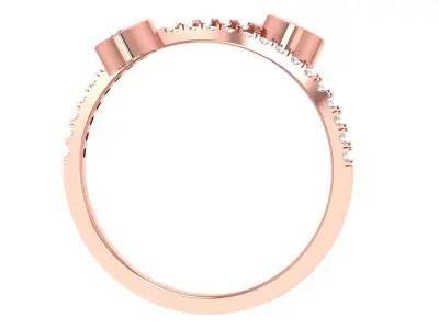 Solitaire Women Light Weight Band Ring 3D print model 6