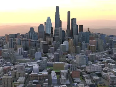 City 59 Low-poly 3D model