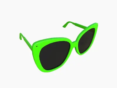Sunglass J09 Light Green - Character Design Fashion Low-poly 3D model