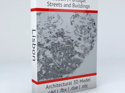 Lisbon Streets and Buildings 3D model