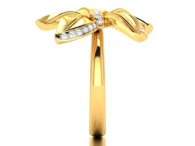 Solitaire Engagement Wedding Women Ring 3D print model 5