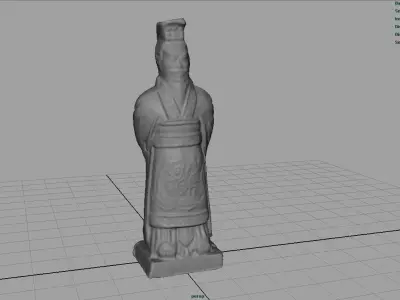 Terracota Soldier 2 Low-poly 3D model