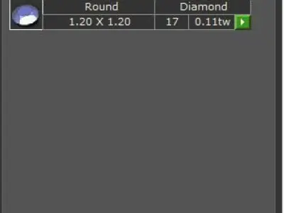 light weight ring for women with stone 3D print model