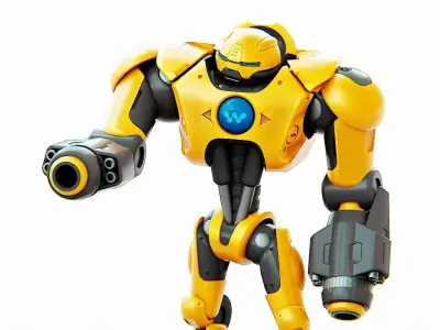 Guard Droid X-5000   RIGGED 3D model