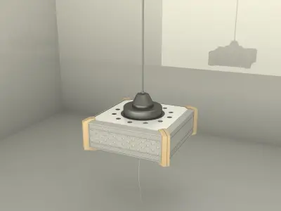 Japanese old Ceiling light 3D model