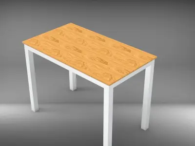 3D Model of a Computer Table Free low-poly 3D model