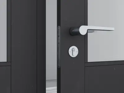 Aluminium door 197 3D model