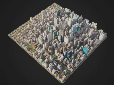 City S6-v1 MAYA Low-poly 3D model