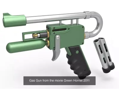 Green Hornet Gas guns and the Emblem 3D Model Pack