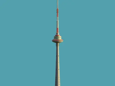 TV Tower in Vilnius Lithuania Televizijos bokstas  Free 3D model