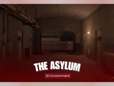 The Asylum Low-poly 3D model