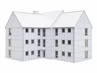Neighborhood Houses P36 Low-poly 3D model