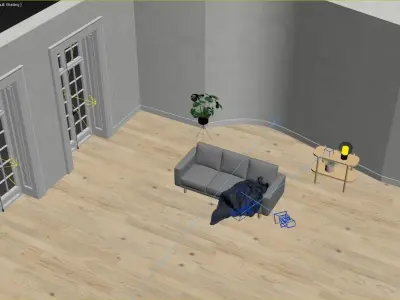 Sofa - Scandinavian style - photorealist 3D model