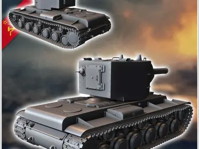 KV-2 M1940 - Soviet army WW2 Second World East front Ostfront RP 3D print model