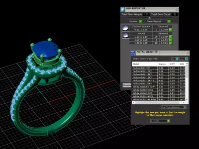 Engagement ring Lorena 1-50ct 3D print model