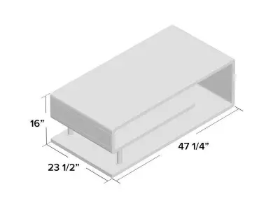 Luther Floor Shelf Coffee Table  3D model