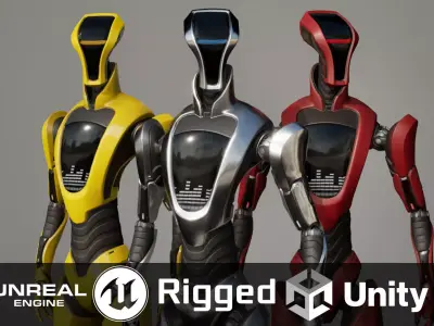 Robot 8 Low-poly 3D model