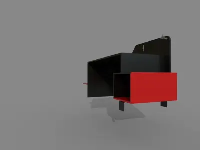 Gaming Desk Low-poly 3D model
