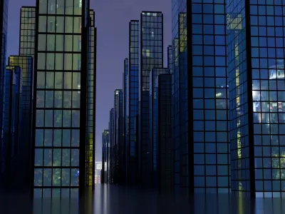 Futuristic Metropolis- A 3D Model Cityscape 3D model