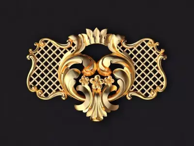 dekor golden ornament 3D model get