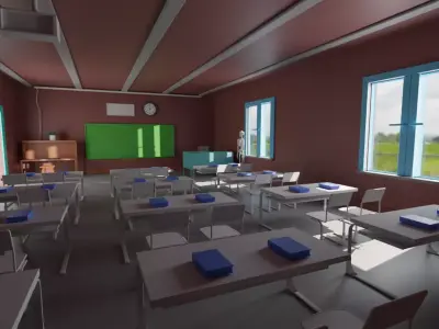 Highschool classroom 3D model