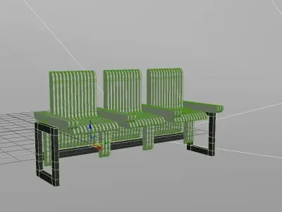 design bench transformer Low-poly 3D model