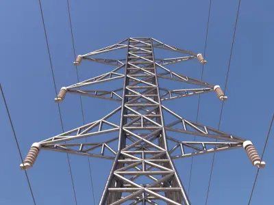 ELECTRIC TOWER-LOW POLY Low-poly 3D model