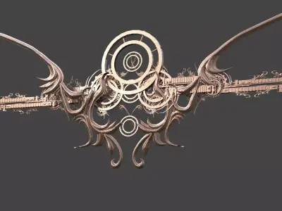 Ra Ascension wings  Low-poly 3D model