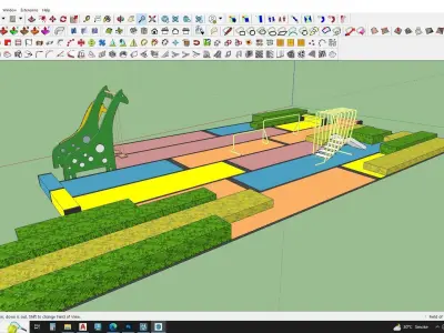 Landscape public area design 3d model 3D model