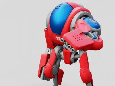 BATTLE DROID S-150 RIGGED 3D model