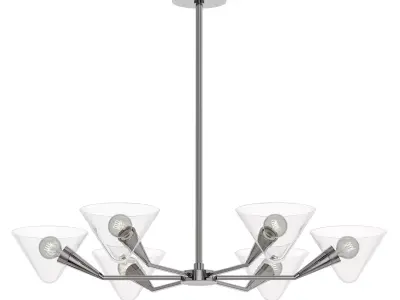 Kilby 6 Light Sputnik Sphere Chandelier by AllModern 3D model